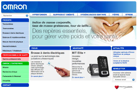 Staminic réalise le site web d'Omron Santé