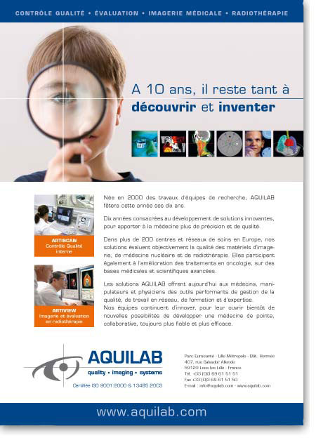 Aquilab / Communication institutionnelle presse / Création : Staminic