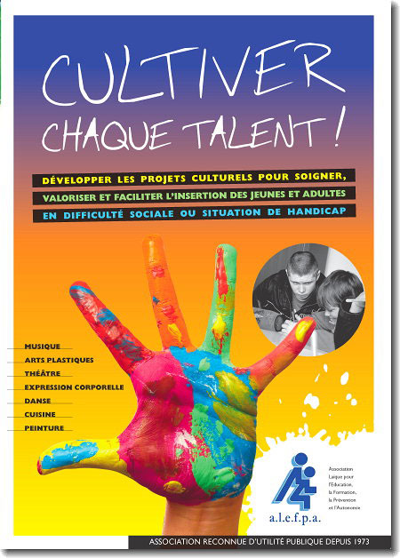 Couverture du dépliant de promotion des projets culturels de l'ALEFPA