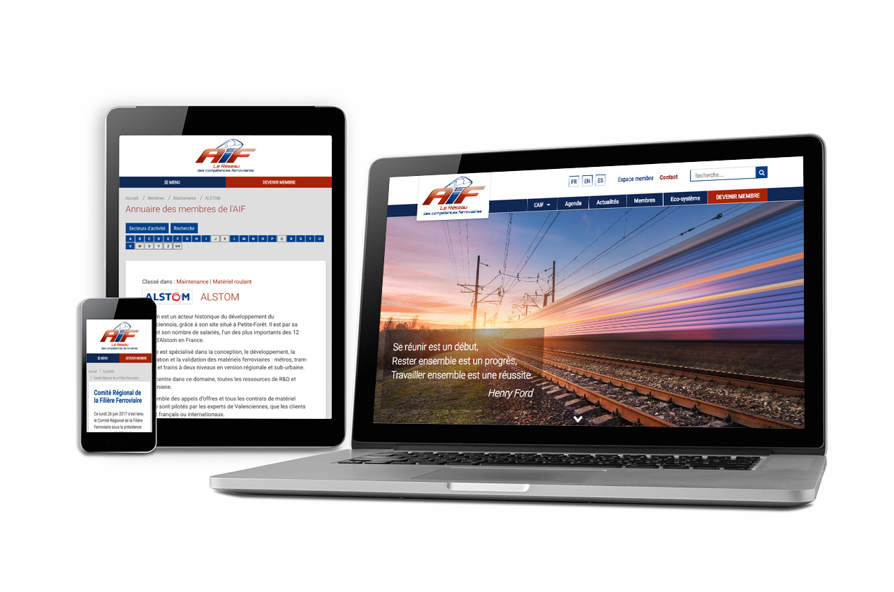 Site web responsive de l'AIF