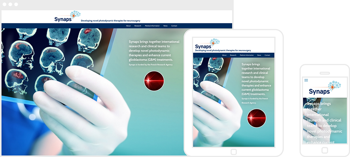 Site web de Synaps réalisé par Staminic