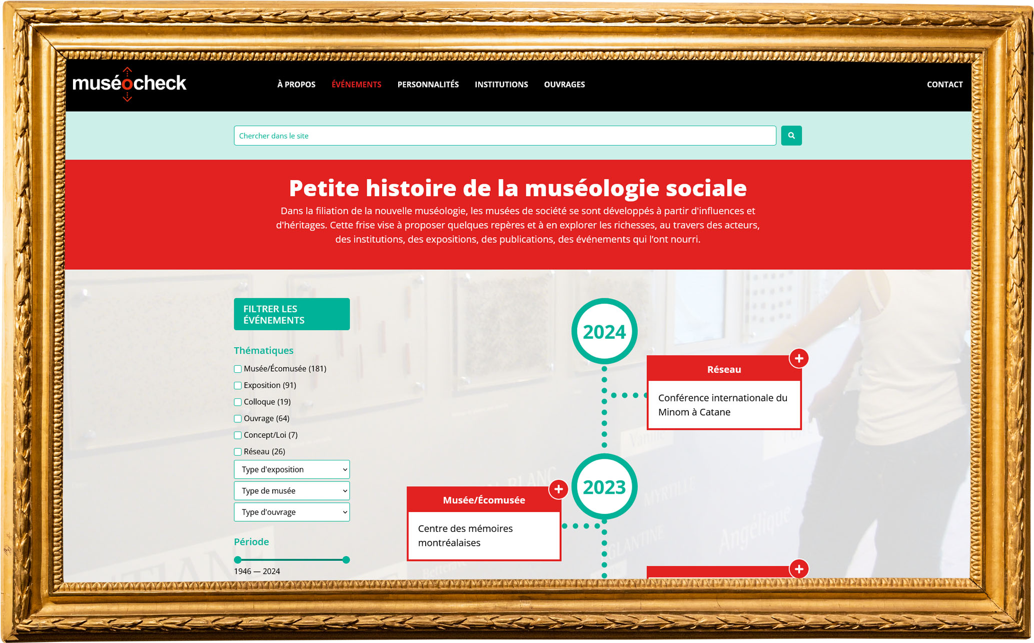 Site Web Muséocheck conçu par l'agence de communication Staminic