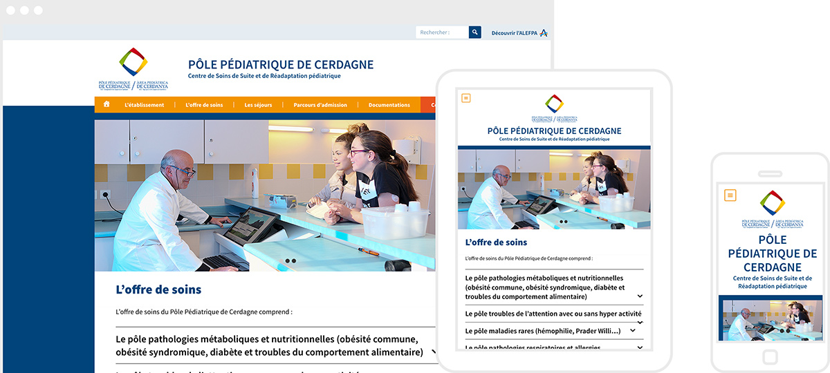 Site web du pôle pédiatrique de Cerdagne