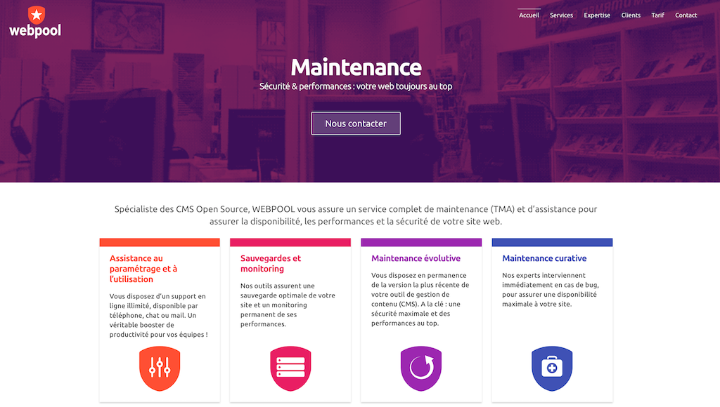 webpool maintenance assistance web