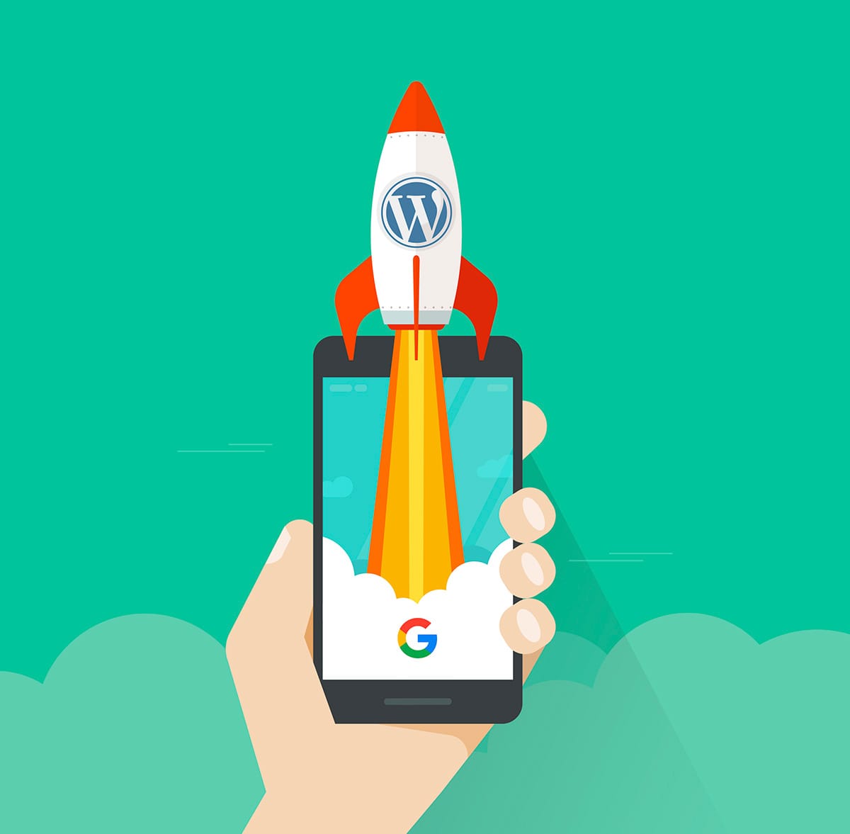 Illustration sur l'amélioration des performances de WordPress par Google