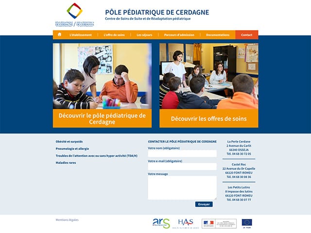 Site du pôle pédiatrique de Cerdagne